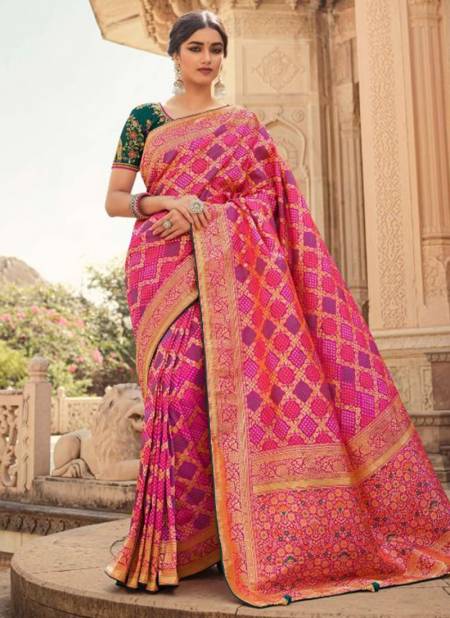 Pink Colour Vrindavan 23 New Fancy Heavy Festive Wear Saree Collection 10164